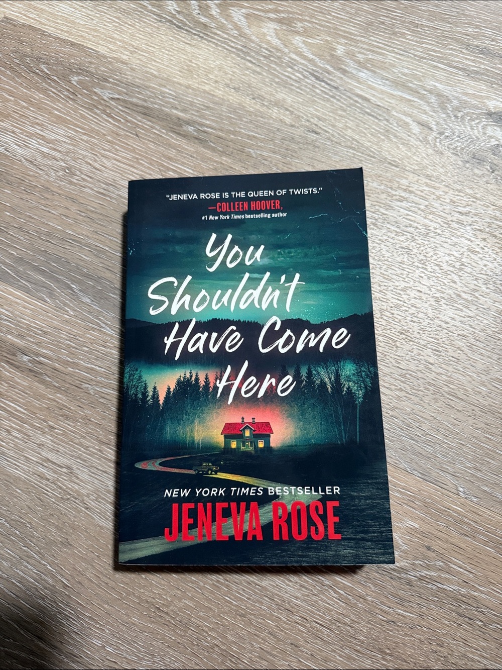 You Shouldn't Have Come Here by Jeneva Rose - Dark Green & Red Cover